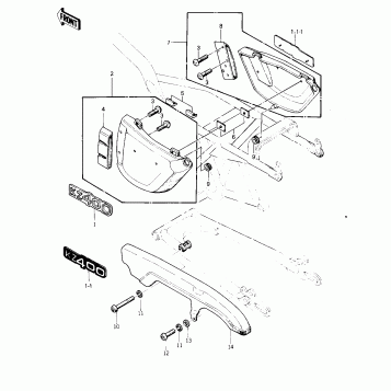 SIDE COVERS/CHAIN COVER ('76-'77 S2/S3)