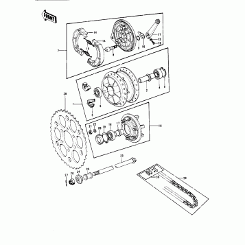 REAR HUB/BRAKE/CHAIN