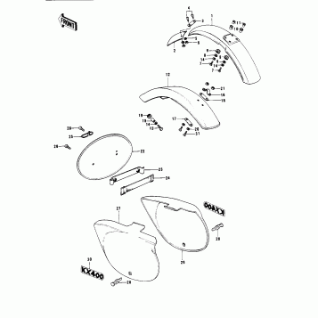 FENDERS/SIDE COVERS/NUMBER PLATE