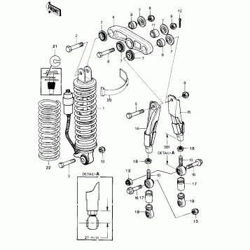 REAR SUSPENSION/SHOCK ABSORBER (KX420-A1
