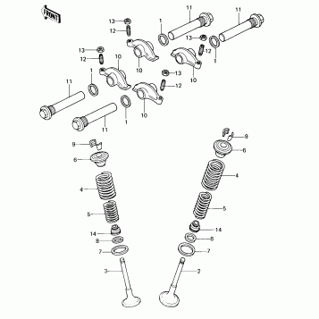ROCKER ARMS/VALVES ('80 B1)