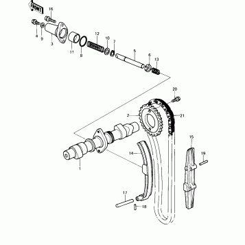 CAMSHAFT/CHAIN/TENSIONER ('80 B1)