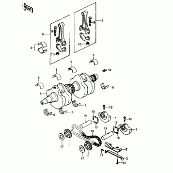 CRANKSHAFT/BALANCER ('80 B1)