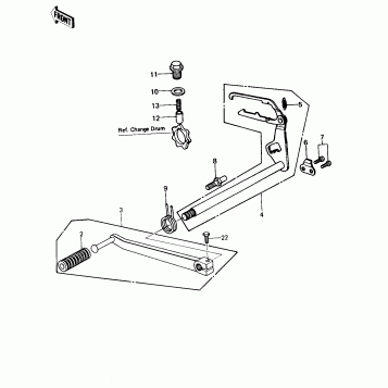 GEAR CHANGE MECHANISM ('80 B1)