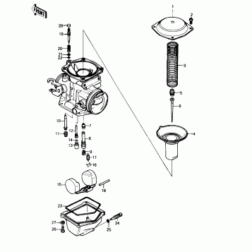 CARBURETOR PARTS ('80 B1)
