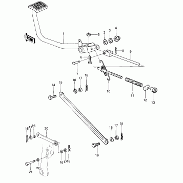 BRAKE PEDAL/TORQUE LINK ('80 B1)
