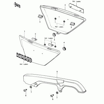 SIDE COVERS/CHAIN COVER ('80 B1)