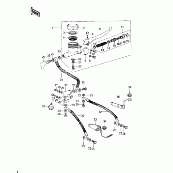 FRONT MASTER CYLINDER (KZ650-C1)