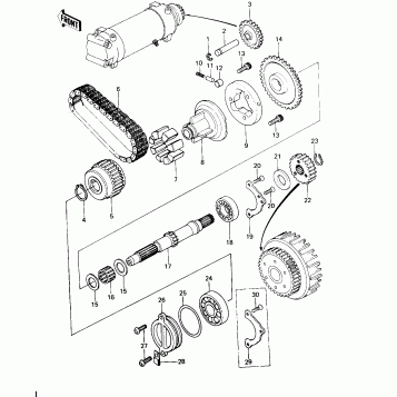 SECONDARY SHAFT/STARTER CLUTCH