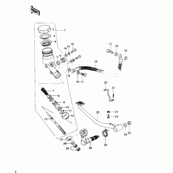 REAR MASTER CYLINDER/BRAKE PEDAL