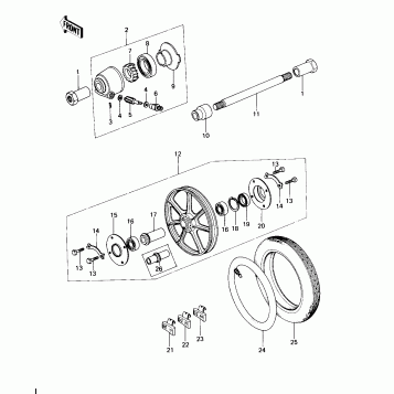 FRONT WHEEL/TIRE/HUB