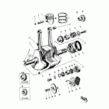 CRANKSHAFT/PISTONS/OIL PUMP