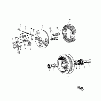 FRONT HUB/BRAKE (E/NO.54590-)