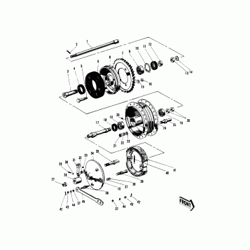 REAR HUB/BRAKE (EARLY PRODUCTION)