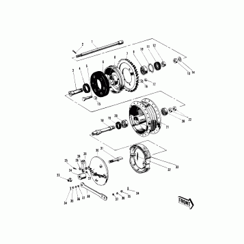 REAR HUB/BRAKE (LATE PRODUCTION)