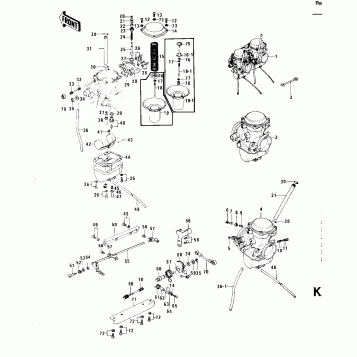 CARBURETORS (KZ750-B4)