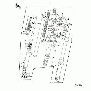 FRONT FORK (KZ750-B1/B2)