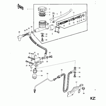 FRONT MASTER CYLINDER (KZ750-B1/B2)