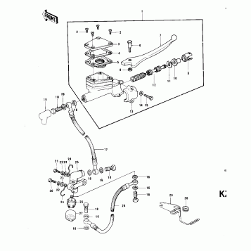 FRONT MASTER CYLINDER (KZ750-B3/B4)