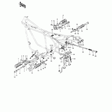 FOOTRESTS/STANDS/BRAKE PEDAL