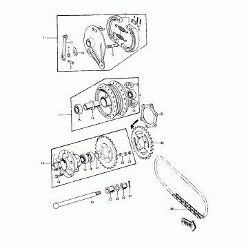 REAR HUB/BRAKE/CHAIN