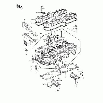 CYLINDER HEAD/COVER ('77-'78 B1/B2)