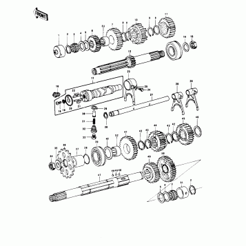 TRANSMISSION/CHANGE DRUM ('77-'78 B1/B2)