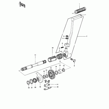 KICKSTARTER MECHANISM ('77-'78 B1/B2)