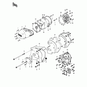 ENGINE COVERS ('77-'78 B1/B2)