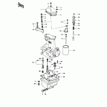 CARBURETOR PARTS (KZ1000-B1)