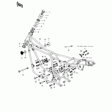 FRAME/FRAME FITTINGS ('77-'78 B1/B2)