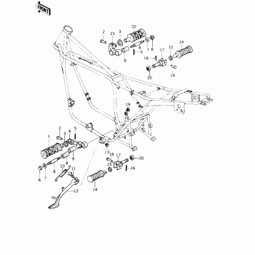FOOTRESTS/STAND ('77-'78 B1/B2)