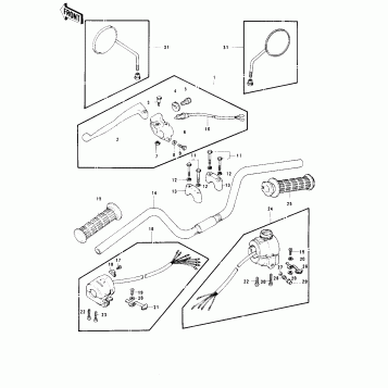 HANDLEBAR ('77-'78 B1/B2)