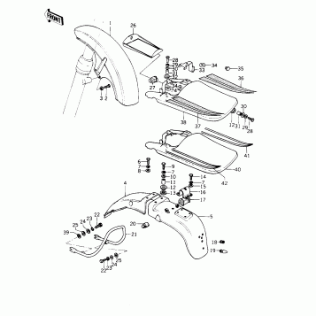 FENDERS/SEAT COVER ('77-'78 B1/B2)