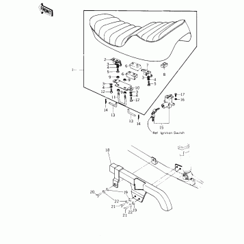 SEAT/CHAIN COVER ('77-'78 B1/B2)