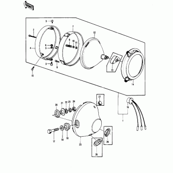 HEADLIGHT ('77-'78 B1/B2)