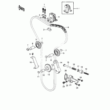 CAM CHAIN/TENSIONER ('79-'80 B3/B4)