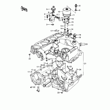 CRANKCASE/BREATHER COVER ('79-'80 B3/B4)