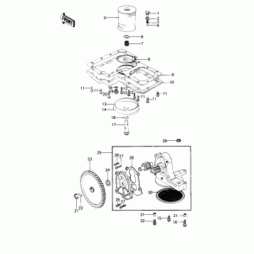 OIL PUMP/OIL FILTER/OIL PAN ('79-'80 B3/
