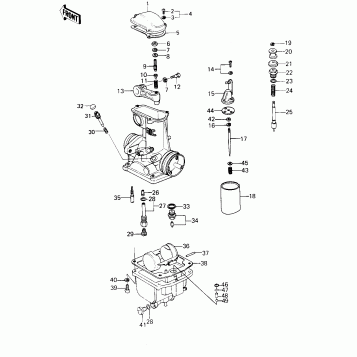 CARBURETOR PARTS (KZ1000-B4)