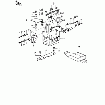 BATTERY CASE/TOOL CASE (KZ1000-B4)