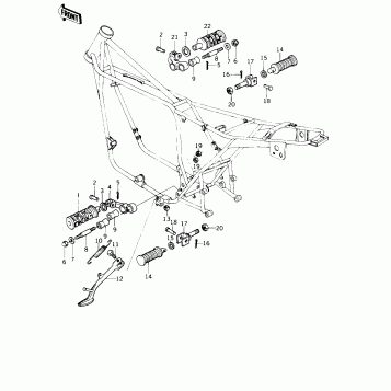 FOOTRESTS/STAND ('79-'80 B3/B4)