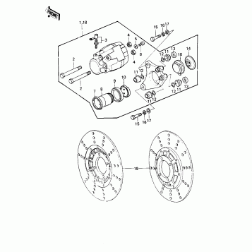 FRONT BRAKE ('79-'80 B3/B4)