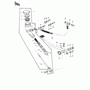 REAR MASTER CYLINDER/BRAKE PEDAL (KZ1000