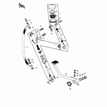 REAR MASTER CYLINDER/BRAKE PEDAL (KZ1000