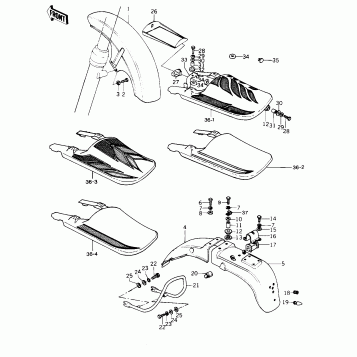 FENDERS/SEAT COVER ('79-'80 B3/B4)