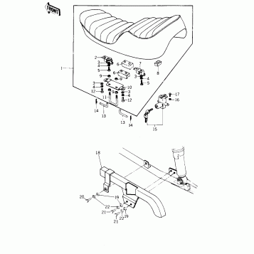 SEAT/CHAIN COVER ('79-'80 B3/B4)