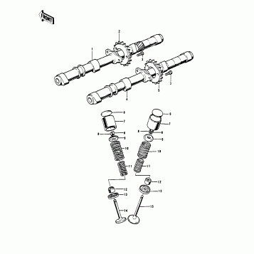 CAMSHAFTS/VALVES ('78 C1/C1A)