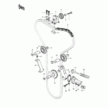 CAM CHAIN/TENSIONER ('78 C1/C1A)