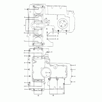 CRANKCASE BOLT & STUD PATTERN ('78 C1/C1